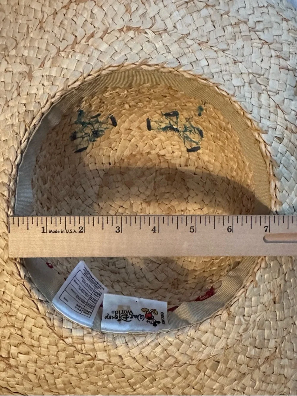 Walt Disney World Straw Hat Beach Vacation Mickey Minnie Mouse Adult OS - Picture 9 of 9